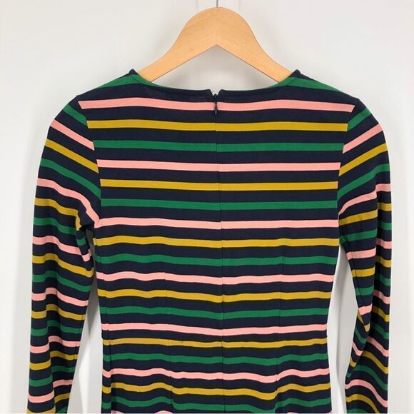 J. Crew Dress Womens 0 Striped Long Sleeve Multicolor Midi Colorful Teacher Work - Picture 10 of 15
